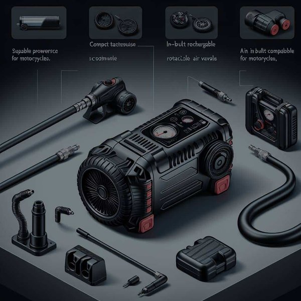 Quelles sont les caractéristiques essentielles d'un compresseur d'air portable pour motos ?